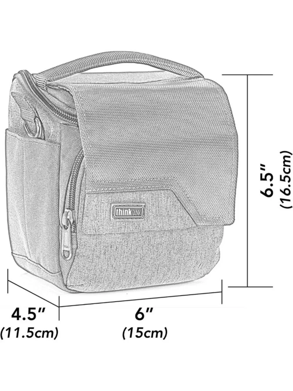 Medium Cool Grey Camera Bag for Mirrorless Cameras - Stylish & Functional Design